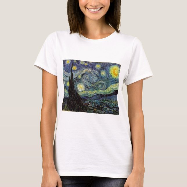 Camiseta noite estrelada, 1889, Vincent van Gogh (Frente)