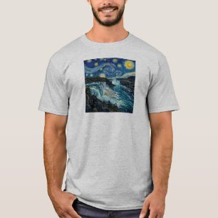 Camiseta Noite Estrelada Cataratas do Niágara