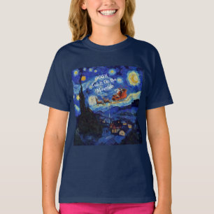 Camiseta Noite Estrelada de Van Gogh St Nicholas em St Remy