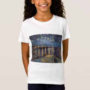 Camiseta Noite Estrelada sobre o Rio Rhône por Vincent Van 
