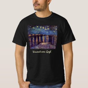 Camiseta Noite Estrelada sobre o Ródano por Vincent van Gog
