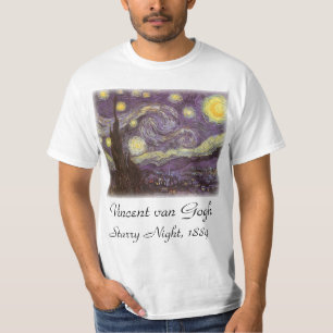 Camiseta Noite estrelado por Vincent van Gogh, belas artes