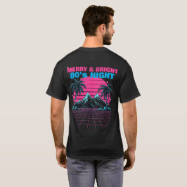 Camiseta Noite Merry & Bright 80's Retro Synthwave