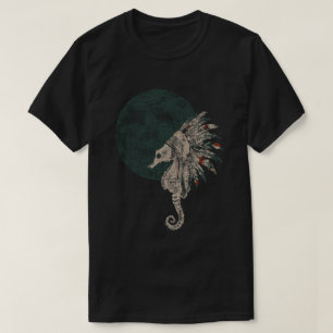 Camiseta noite nativa do cavalo marinho