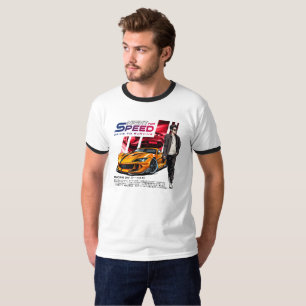 Camiseta Noite pela velocidade Dedo masculino