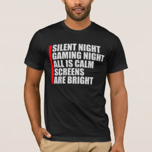 Camiseta Noite Silenciosa de Noite de Jogo Todas as Telas B