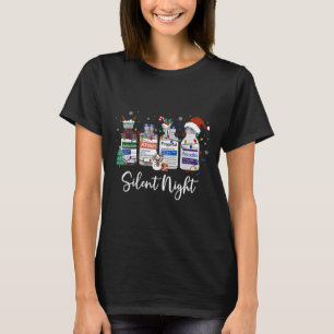 Camiseta Noite Silenciosa Retro Enfermeira Uti Natal Unidad