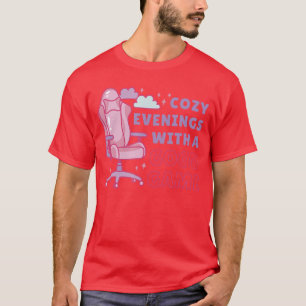 Camiseta Noites Aconchegantes Com um Bom Jogo Gamer Aconche