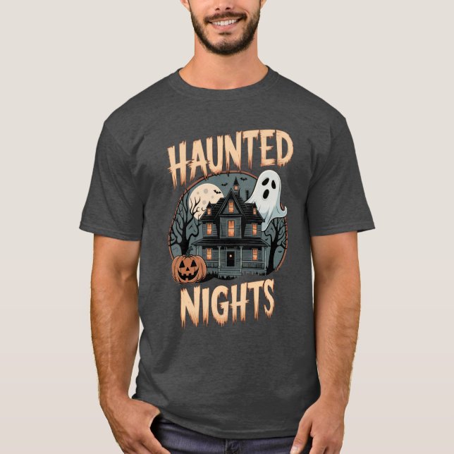 Camiseta Noites Assombradas: Halloween Assustador (Frente)