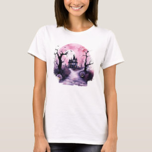 Camiseta Noites assustadoras: Designs de casas assombradas
