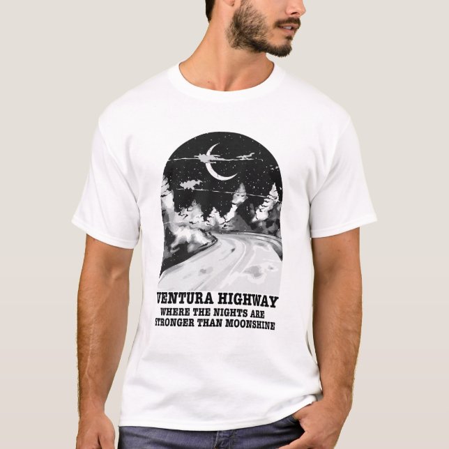 Camiseta Noites da American Banda Ventura Highway (Frente)