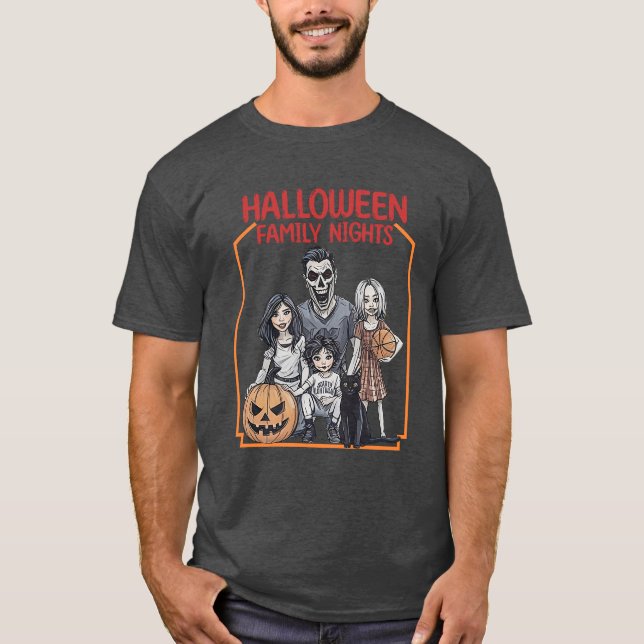 Camiseta Noites da família Halloween (Frente)