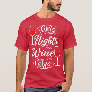 Camiseta Noites das Meninas Voos de Vinho Festa de Despedid