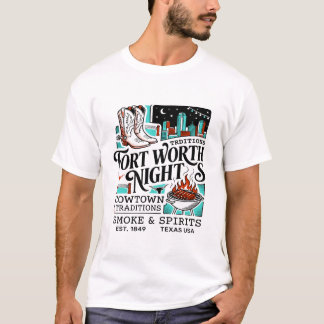 Camiseta Noites de Fort Worth Traditions Cowtown Texas EUA