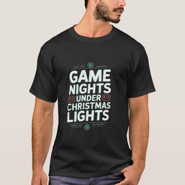 Camiseta Noites de jogos de Natal (Frente)