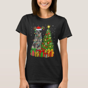 Camiseta Noites de Natal Papais noeis Blue Heeler Dog Chris