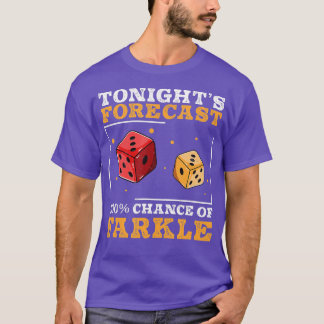 Camiseta Noites Engraçados Previsão De Farkle Dice Game Par