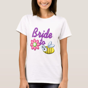 Camiseta Noiva à flor do divertimento da abelha