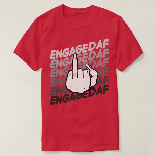 Camiseta Noiva A Ser Envolvida No Anel De Casamento AF Futu (Frente do Design)