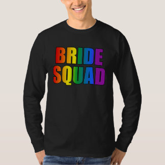 Camiseta Noiva Arco-Íris Esquadraão Lésbica LGBT Casamento 