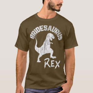 Camiseta Noiva Bridesaurus Re Dinossauro Casamento Engraçad