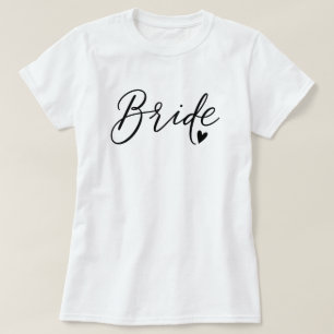 Camiseta Noiva Chic Heart Script