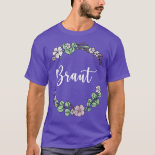 Camiseta Noiva com grinalda floral casamento estilo boho eu