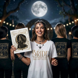 Camiseta Noiva da Bruxa do Casamento Personalizado de Salem