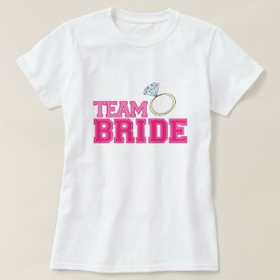 Camiseta Noiva da equipe com o t-shirt das senhoras do anel