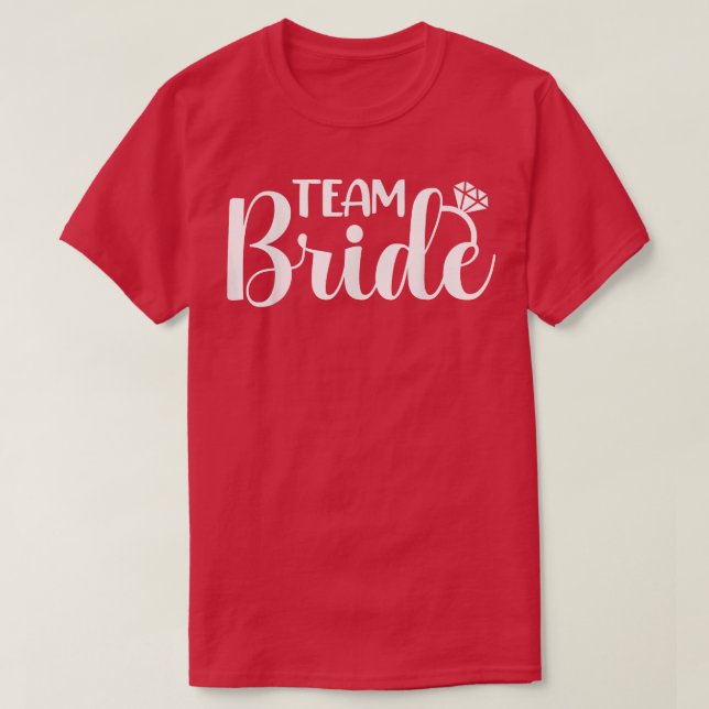 Camiseta Noiva da Equipe Combinando Festa de Casamento Desp (Frente do Design)