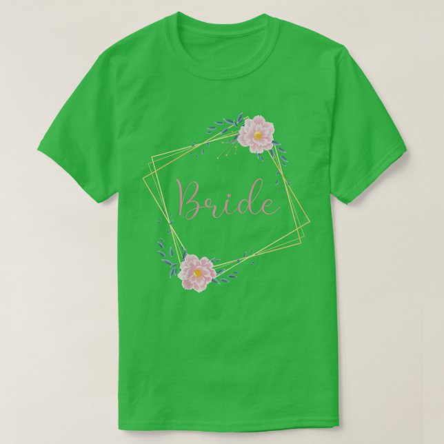 Camiseta Noiva da Equipe de Despedida de Solteira Rosa Azul (Frente do Design)