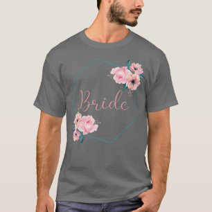 Camiseta Noiva da Mulher Festa do Galo Rosas Coroa Noiva 