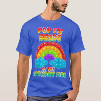 Camiseta Noiva Da Rapariga De Aniversário Do Arco-Íris