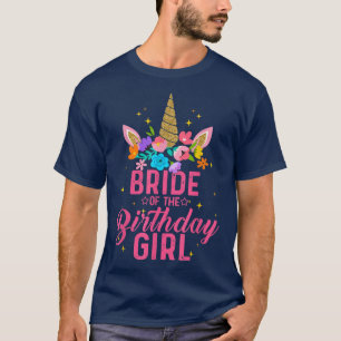 Camiseta Noiva Da Rapariga De Aniversário Engraçado Unicórn