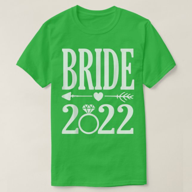 Camiseta Noiva De 2022 Casada Em 2022 Casamento Bonito Anno (Frente do Design)
