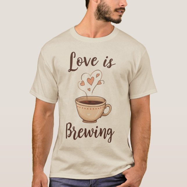 Camiseta Noiva de Café “O Amor Está no Ar” (Frente)