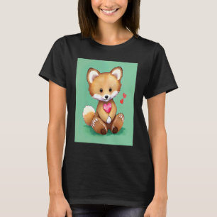 Camiseta Noiva de Dia dos Namorados Amor Coração Raposa Ted