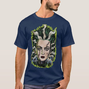 Camiseta Noiva de Frankenstein Animação de Terror Pop Surre