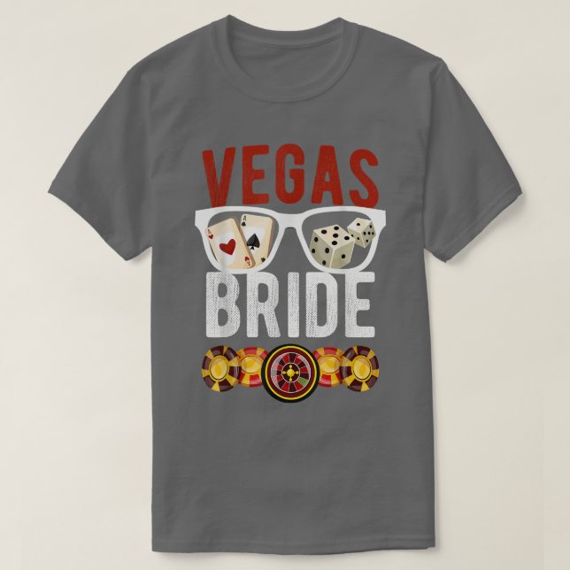 Camiseta Noiva de Las Vegas Casada Noiva de Las Vegas Noiva (Frente do Design)