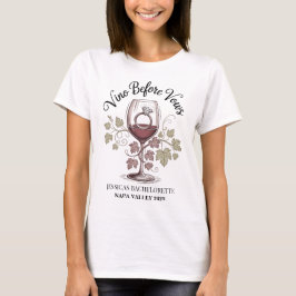 Camiseta Noiva de Napa Antes dos Votos Vino Personalizado D
