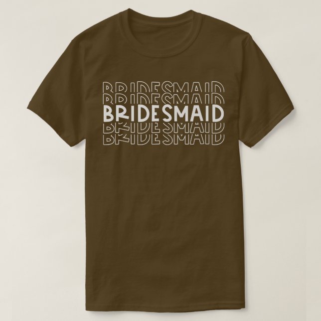 Camiseta Noiva de Noivado de Bridesmaid Groomsme (Frente do Design)