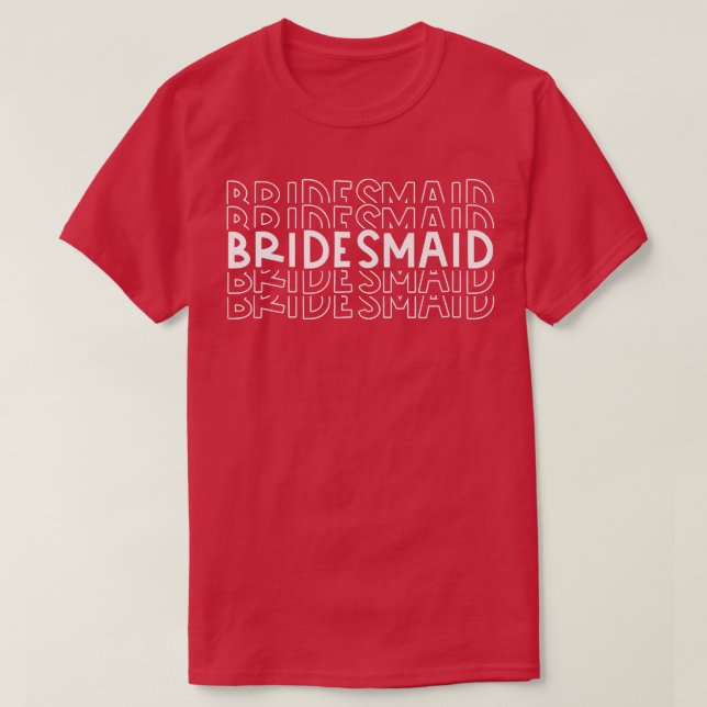 Camiseta Noiva de Noivado de Bridesmaid Groomsme (Frente do Design)
