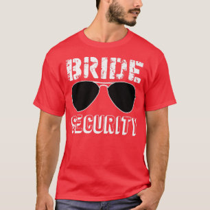 Camiseta Noiva de Segurança Engraçado Noivado Bonito Bachel