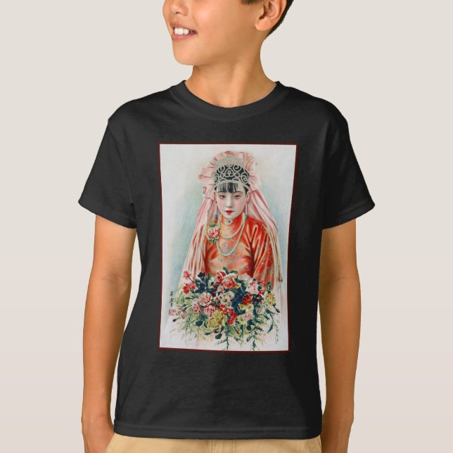 Camiseta Noiva de Vermelho no Casamento Chinês em Xangai (Frente)