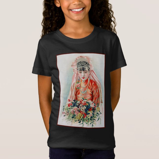 Camiseta Noiva de Vermelho no Casamento Chinês em Xangai (Frente)