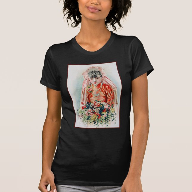 Camiseta Noiva de Vermelho no Casamento Chinês em Xangai (Frente)