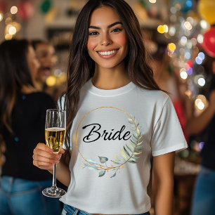 Camiseta Noiva - Design Floral Elegante
