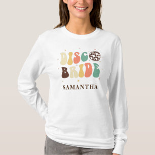Camiseta Noiva Disco Nome Personalizado Festa de Despedida