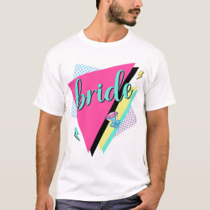 Camiseta Noiva dos anos 90 Dama de honra Retro festa de des
