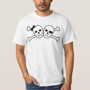 Camiseta noiva e noiva pirata